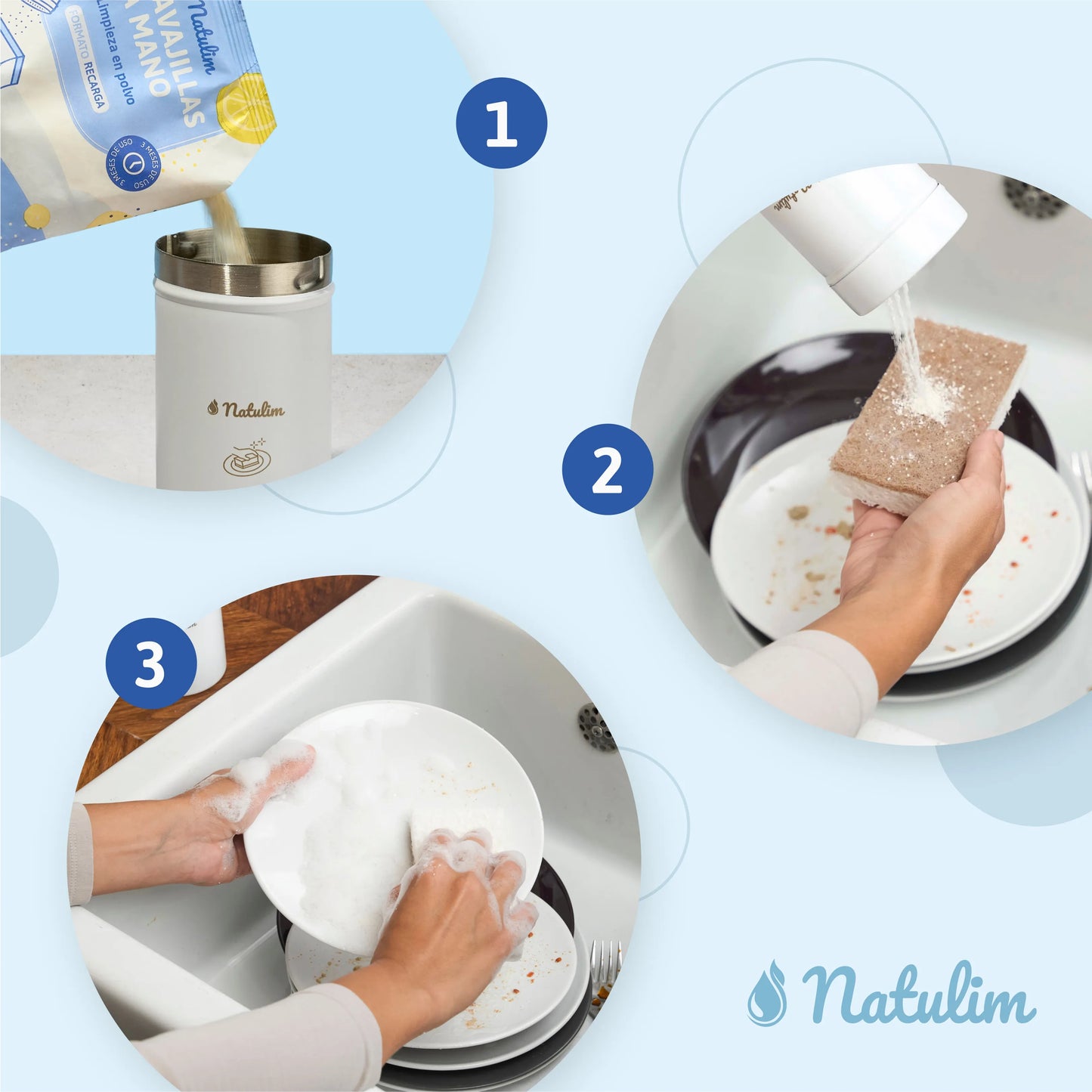 Lava loiça manual - Revolucione a sua loiça Natulim PT