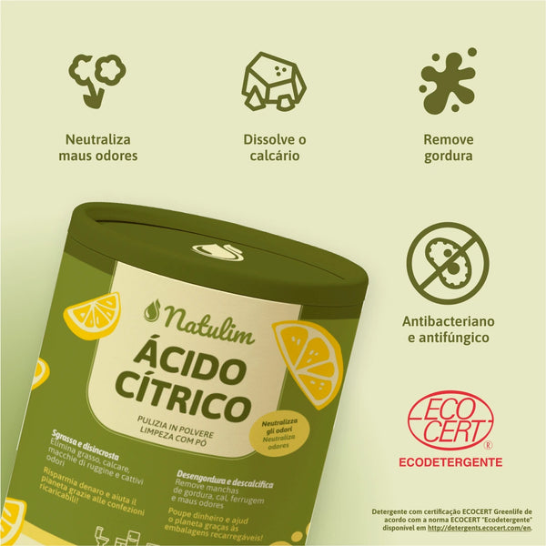 Ácido cítrico - Produto de limpeza versátil